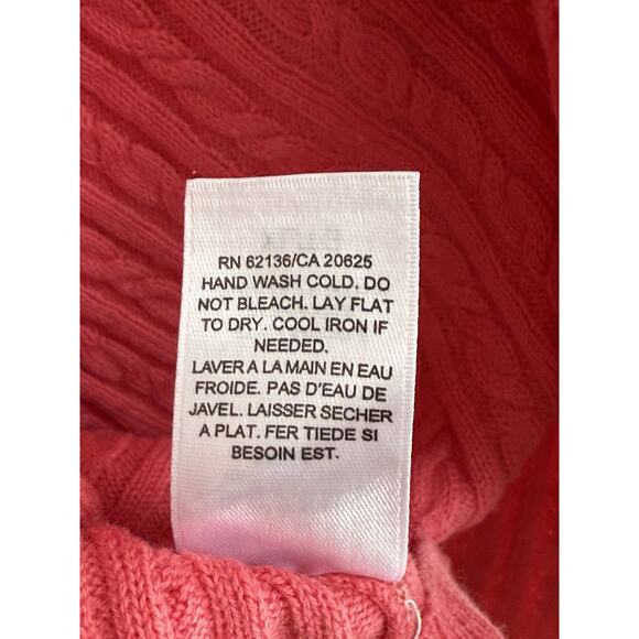 Vtg Y2k Guess Halter Top Sz XL Cable Knit Sweater Tie Pink Preppy Nautical - Picture 8 of 9